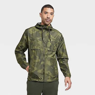 Men's Camo Print Packable Jacket - All In Motion • $14.99