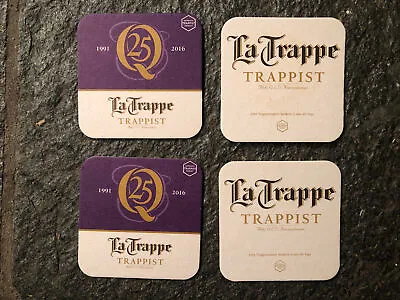 4 New LA TRAPPE TRAPPIST Beer Coasters Dutch Brewery Trappestry Netherlands • $8.99