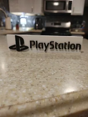 Playstation Style Logo Sign 8in (shelf Sign Game Room Decor Video Game) • $15