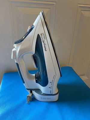£16.71 • Buy ROWENTA STEAM IRON Retractable Cord - DW 2090 - Blue - Stainless Steel Soleplate