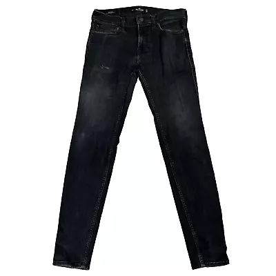 Hollister Men’s Black Super Skinny Advanced Stretch Jeans Size W31 X L32 • $16.19