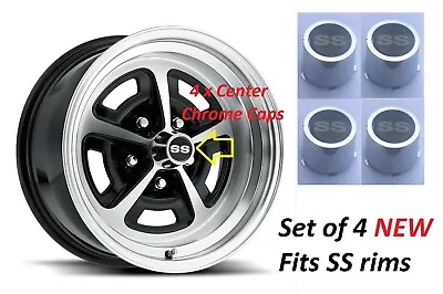 Chevelle SS Rims Centers Chrome Center Wheel With SS Logo 69-70 Set Of 4 NEW • $99.99