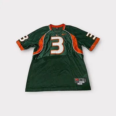 Green Nike Miami Hurricanes Football Jersey Men's Size M Medium • $39.20