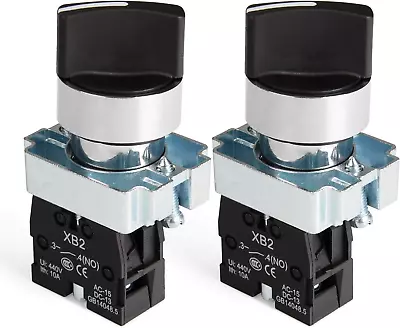 (Pack Of 2)22Mm 2 Position Selector Switch Maintained 1NO XB2-10X/21 (2 Position • $22.74