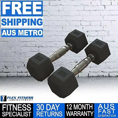Armortech Hex Dumbbell Pair 3KG Weight Home Gym Weightlifting Exercises Training • $49