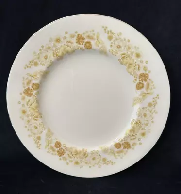Vintage Wedgwood Mimosa Salad Plate  White Yellow Floral Platinum Replacement • $11.50