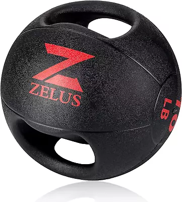 Medicine Ball With Dual Grip| 10 Lbs Exercise Ball |Weight Ball With Handles| Te • $68.99