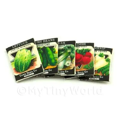 Set Of 5 Dolls House Miniature Seed Packets (SPMS13) • £6