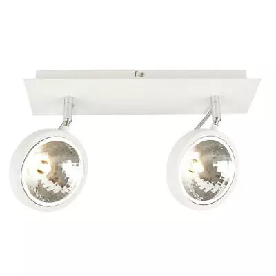 Matt White Parabolic 2 Way Ceiling Spotlight G9 Flush Fit Light LED Option • £16.98