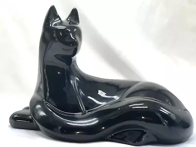 '94 ROYAL HAEGER 310 Ceramic Gloss Black Reclining REGAL Cat  14” EXCELLENT Cond • $55