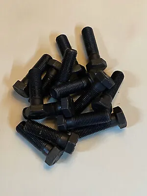 3/8”-24 X 1-1/4  Hex Cap Screw Bolt Grade 5 Fine Black Plain UNF 3/8-24 (100) • $29.99