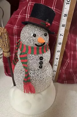 Vintage Avon Chilly Sam Light Up Snowman Color Changing Lamp Christmas Decor 10” • $48.88