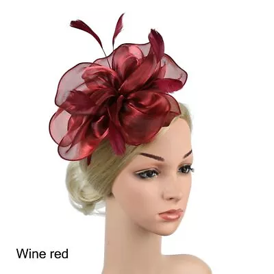 Ascot Race Fascinator Hats Headwear Feather Flower Headband Cocktail Tea Party • £5.20