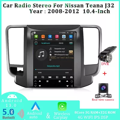 Android 13 Radio Multimedia Player For Nissan Teana J32 Carplay 4G WIFI GPS Navi • $408.67