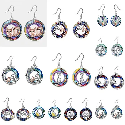 $2.36 • Buy Celtic Tree Of Life Crystal Earrings Silver Hook Drop Women Animals Jewelry Gift