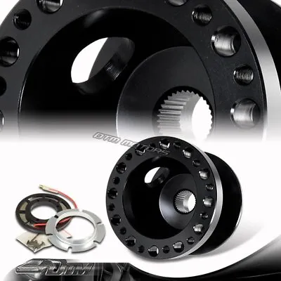 Black Aluminum 6-Hole Steering Wheel Hub Adapter Kit For Toyota/Corolla/Celica • $27.99