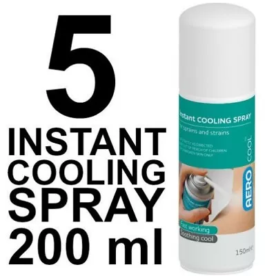 5 X Instant Cold  Magic  Spray | 200ml Aero Cool Sports Injury ICE SPRAY • $43.40