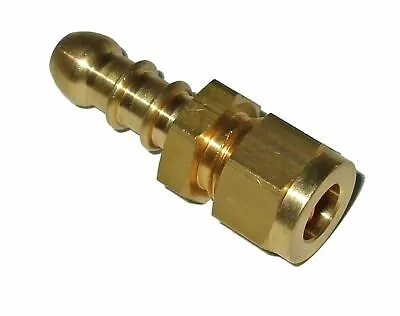 Wade 8mm Compression Fitting Lpg Gas Copper Pipe To Rubber Pipe Nozzle Connector • £9.99