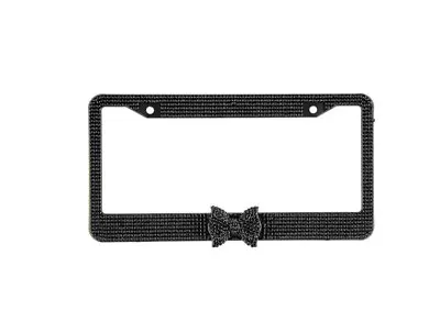 Car License Plate Frame Cover Hood Rear Black Diamond Glitter For Saab Smart • $36.99