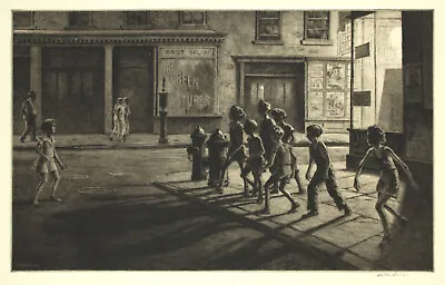Martin Lewis - Bedford Street Gang New York City 1930s Signed - 17  X 22  Print • $79.99