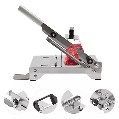 Stainless Steel Manual Meat Slicer Slicing Machine Frozen Meat Beef Bones Cutter • $38