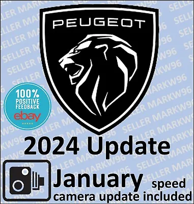 LATEST Peugeot - Sat Nav 2024 UK Europe Map Update Download January Speed Camera • £18.99