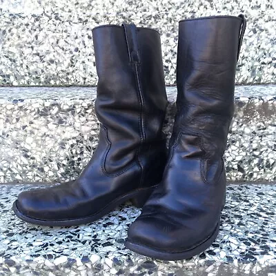 True Vintage HARLEY D Black Motorcycle Harness* BOOTS Size 10.5 • $65