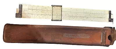 Vintage Keuffel & Esser K&E 4081-3 Long Log Decitrig Slide Ruler Leather Case • $9.99
