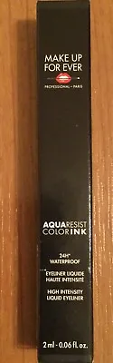 Make Up For Ever Aquaresist Color Ink Liquid Eyeliner ~ 01 Matte Charcoal ~ 2 Ml • $16