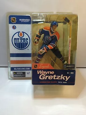 Wayne Gretzky McFarlane Legends Series 1 NHL Figure Edmonton Oilers Blue Jersey • $14.99