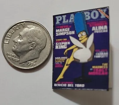 Miniature Dollhouse Book Magazine 1  1/12 Scale Playboy Vintage Marge Simpson • $2.99