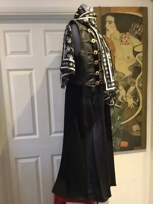 £25 • Buy “ PATRICIA  FORGEAL”:GOTH”, LONG , BLACK, “Over-Waistcoat”: UK 12 (Lovingly Worn