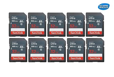 32GB Sandisk Ultra SD Memory Cards 10 Pack For Camera / Trail Camera / Computers • $57.15