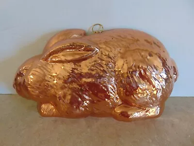 Copper Tin Lined Rabbit 10 1/4  Long X 5 1/2  High With Hanging Ring • $29.56