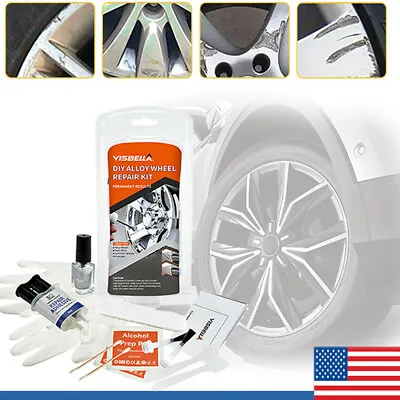 $9.99 • Buy DIY Alloy Wheel Repair Kit For Rim Damage Scratches Scrapes Remover Erase Scuffs