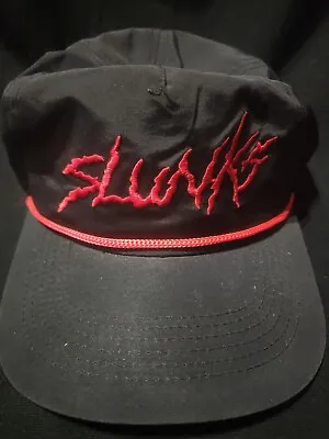 Slunks Swimwear Volleyball Black And Red Hat Rope Snapback Adjustable New WOT • $49.99