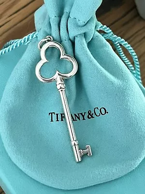 £182.52 • Buy Tiffany & Co Sterling Silver Clover Trefoil Key Pendant Charm