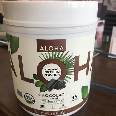 Aloha Organic Plant Protein Chocolate Powder 1lb 3oz (7/24) • $13.99
