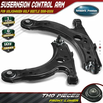 2x Front Lower Control Arm Lower W/ Ball Joint For Volkswagen Beetle Golf Jetta • $55.39