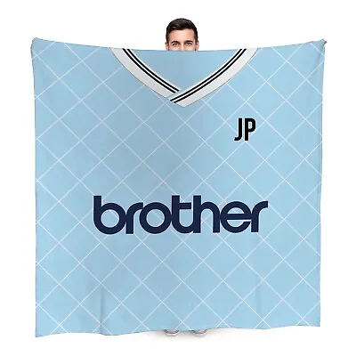 Manchester Blue Retro 1988 Home Football Shirt Personalised Fleece Blanket • £33.99