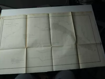 Antique Map  U.S. Coast Survey Sketch Showing Lines Of Deep Sea Soundings...  • $7.99