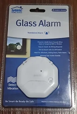 SABRE HS-GA Wireless Window Glass Break & Vibration Detector Alarm With Security • $14.99