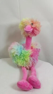 $8.23 • Buy Be Jolly Ostrich Rainbow Stuffed Plush Animal 19.5  