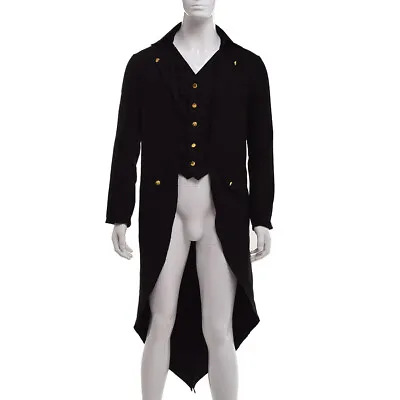 Vintage Mens Swallow-tailed Coat Swallow Tail Jacket Victorian Gothic Steampunk • £32.39