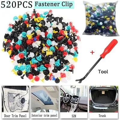520 Clips Car Body Plastic Push Pin Rivet Trim Moulding Fastener Screwdriver Kit • $18