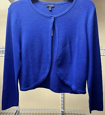 Talbots Blue Twilight 3/4 Sleeve Cropped Shrug Sweater Women's Size Medium New • $39.99