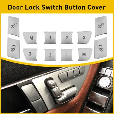 Fits Mercedes Benz Class W212 W204 Car Door Lock Unlock Switch Button Cover Trim • $14.53