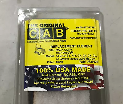 CAB Fresh Filter Co. Cabin Air Filter - R19508 - Mack M613 • $29.95