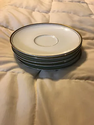 5 Vintage Japan Mikasa Bone China Wheaton 102 Gold Trim Saucer Plates Lot Dish • $28.40