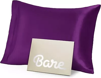 Bare Home 100% Mulberry Silk Pillowcase For Hair And Skin Ultra Premium Purple • $21.56